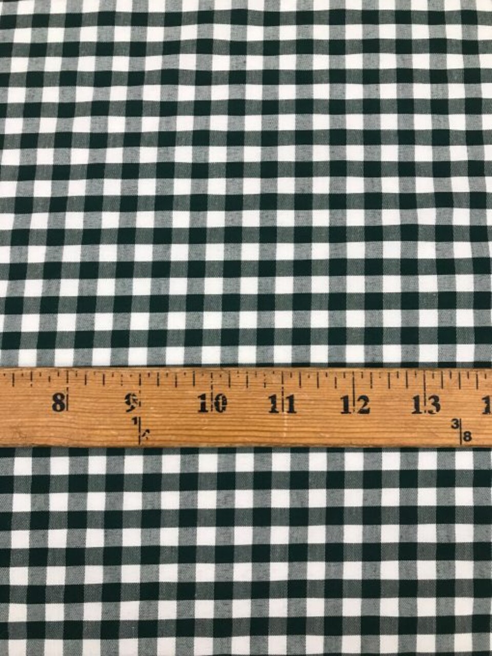 1 Yard Hunter Green 1/4" Gingham Checkered Poly Cotton Fabric 58/59 Inch Wide Non-Stretch Cloth for Garments & Crafts